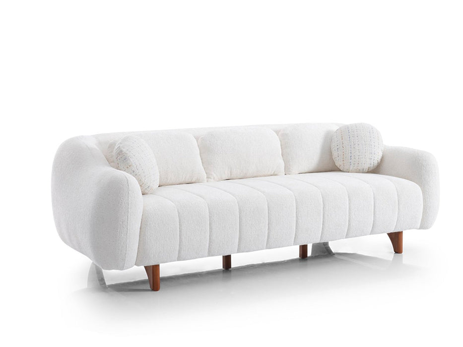 Snowy Stationary Sofa Cream