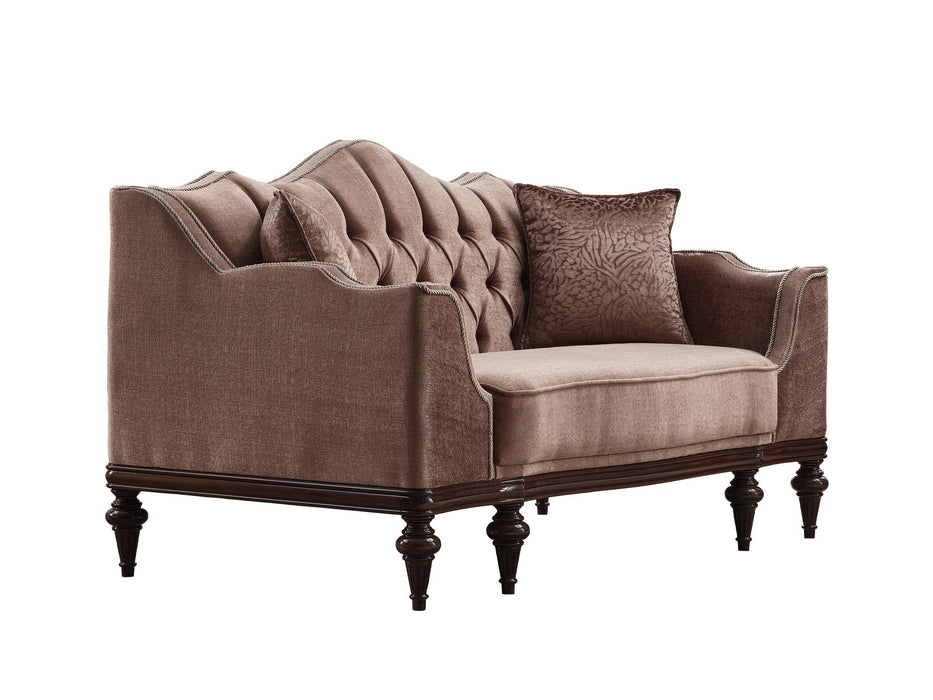 Zumrut Stationary Loveseat Light Brown
