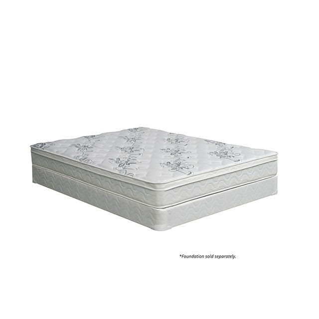 JALEN White 9" Euro Top Mattress, Twin