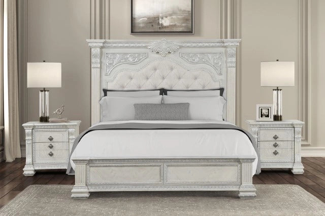 Promenade E.King & Queen Bed Brown & White
