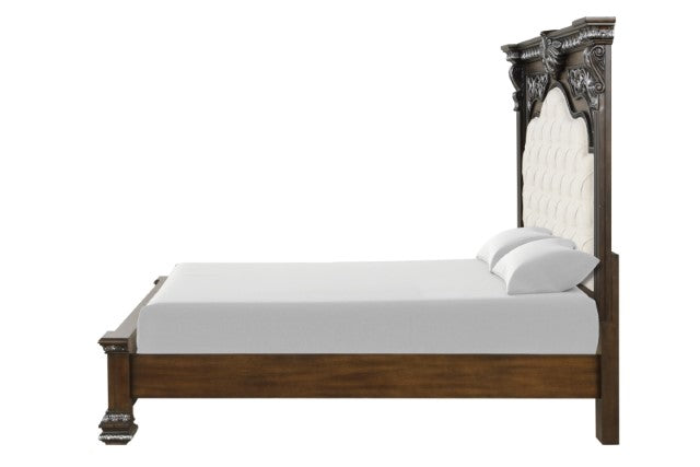 Promenade Bed Dark Brown & White